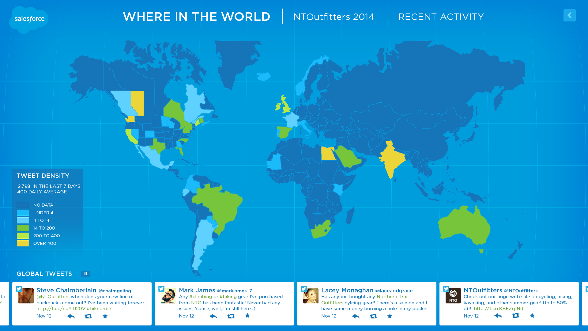 Salesforce Marketing Cloud heat map — Where in the World
