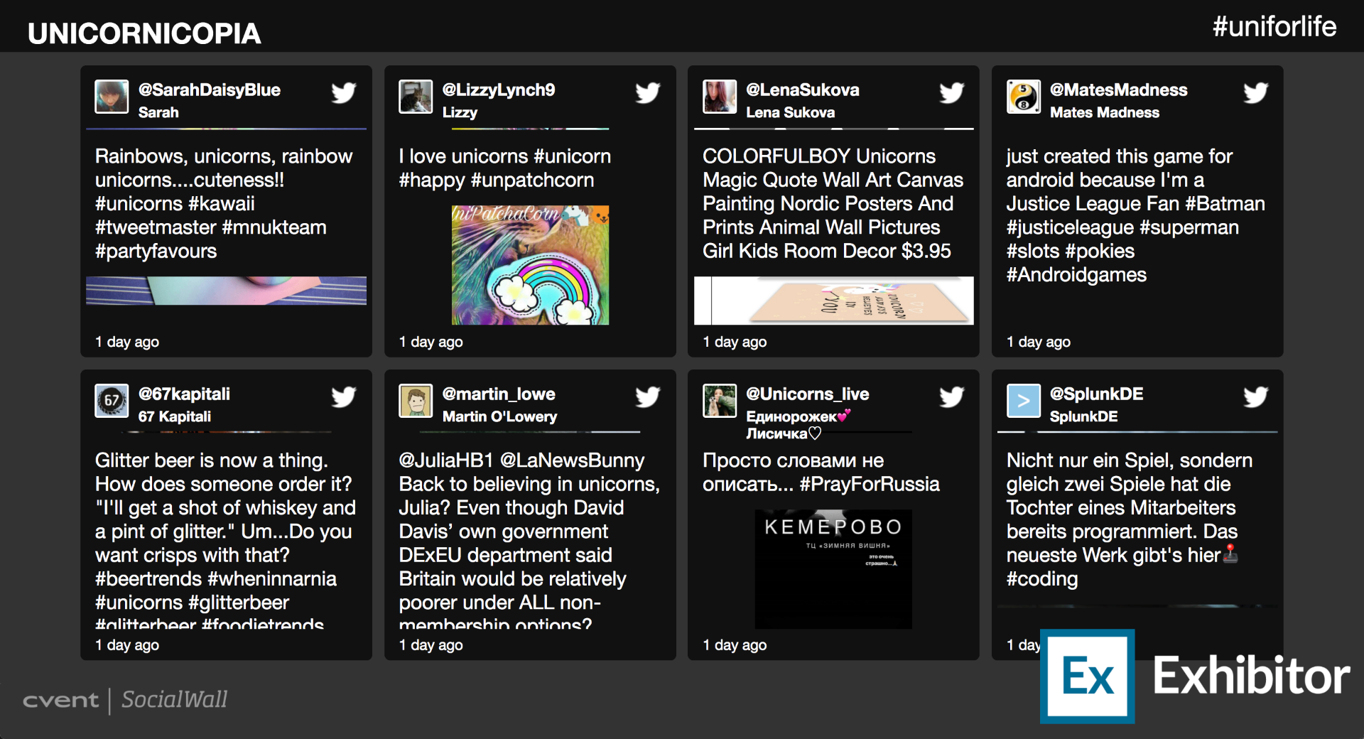 Social Wall — original grid layout